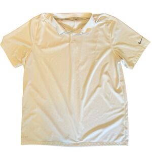 Nike Golf Dri-FIT XXL White Polo Shirt Mens‎ Short Sleeve Athletic